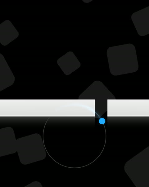 ORBITA: an orb on a ring threading a gap between blocks